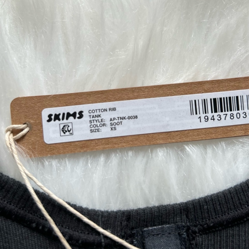 🖤SKIMS Cotton Rib Tank XS AP-TNK-0038 - Picture 2 of 2